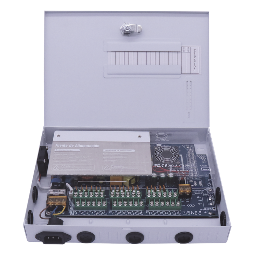 Fuente PREMIUM / 11-15 V / 18 canales / 30 A / Alta tecnología en seguridad / Doble ventilador / Hasta 1.85 Amperes por Salida / Filtro de Ruido por canal / Diseño de alta gama.