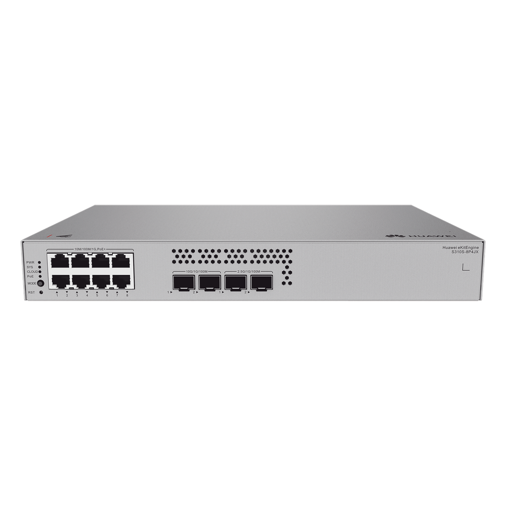 Switch de Acceso Gigabit Administrable PoE Capa 2+ / 8 puertos 10/100/1000 Mbps (PoE) / 2 Puertos 2.5GE SFP + 2 Puertos 10GE SFP+ Uplink / ERPS / Rutas Estáticas / PoE Perpetuo / 128 W / Administración Nube Gratis
