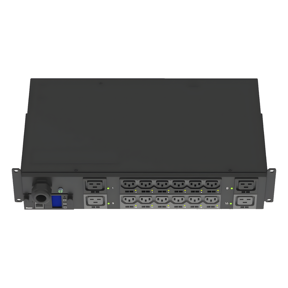 PDU G5 Monitoreable y Switchable (MS) para Distribución de Energía, Enchufe de Entrada NEMA L6-30P, Con 12 Salidas C13 y 4 Salidas C19, Horizontal 19in, 208 Vca, 30 Amp, 2UR