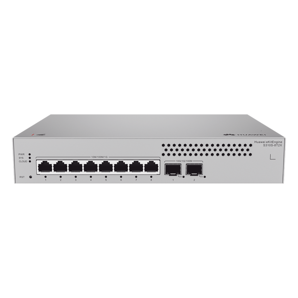 Switch de Acceso Gigabit Administrable Capa 2+ / 8 puertos 10/100/1000 Mbps / 2 Puertos 10GE SFP Uplink / ERPS / Rutas Estáticas / Administración Nube Gratis