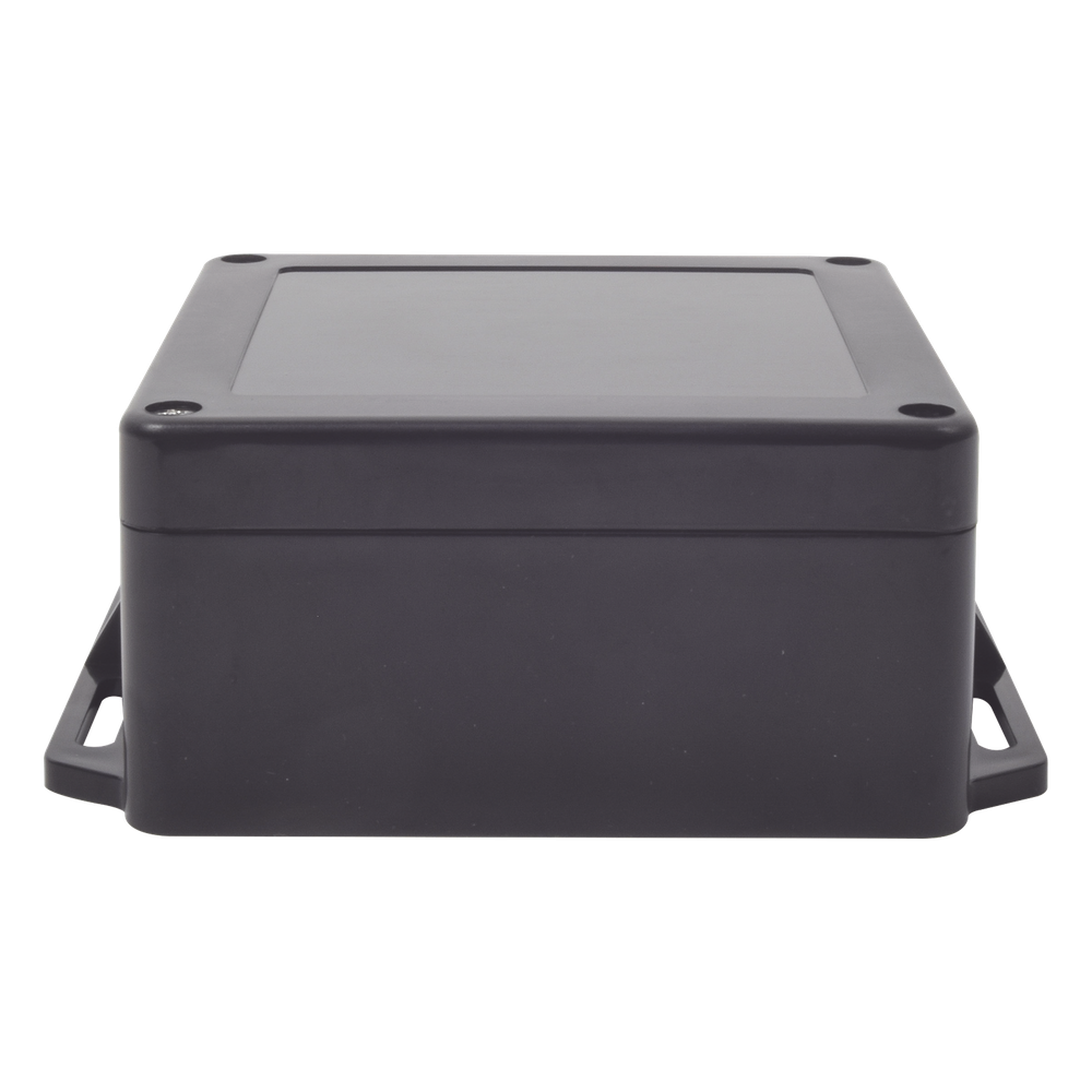 Gabinete Plástico Negro para Exterior (IP65) de 120 x 120 x 60 mm Cierre por Tornillos.