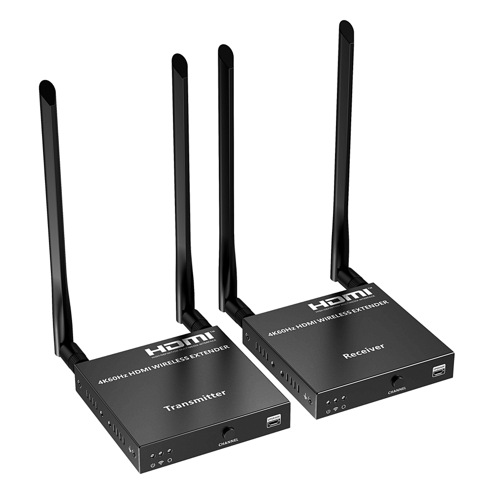 Kit Extensor Inalámbrico HDMI | 4K@60Hz 4096x2160 | Tecnología ipcolor STREAM | Banda 5G 5.18-5.24 GHz | Distancia 50 m | Conexión de Hasta 1 a 4