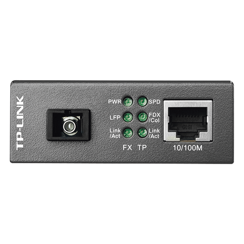 Convertidor Fibra Óptica WDM Monomodo / 1 puerto RJ45 10/100 Mbps / 1 puerto SC/UPC 100 Mbps / Hasta 20 Km / Para su Funcionamiento Requiere el Modelo MC111CS / Plug and Play