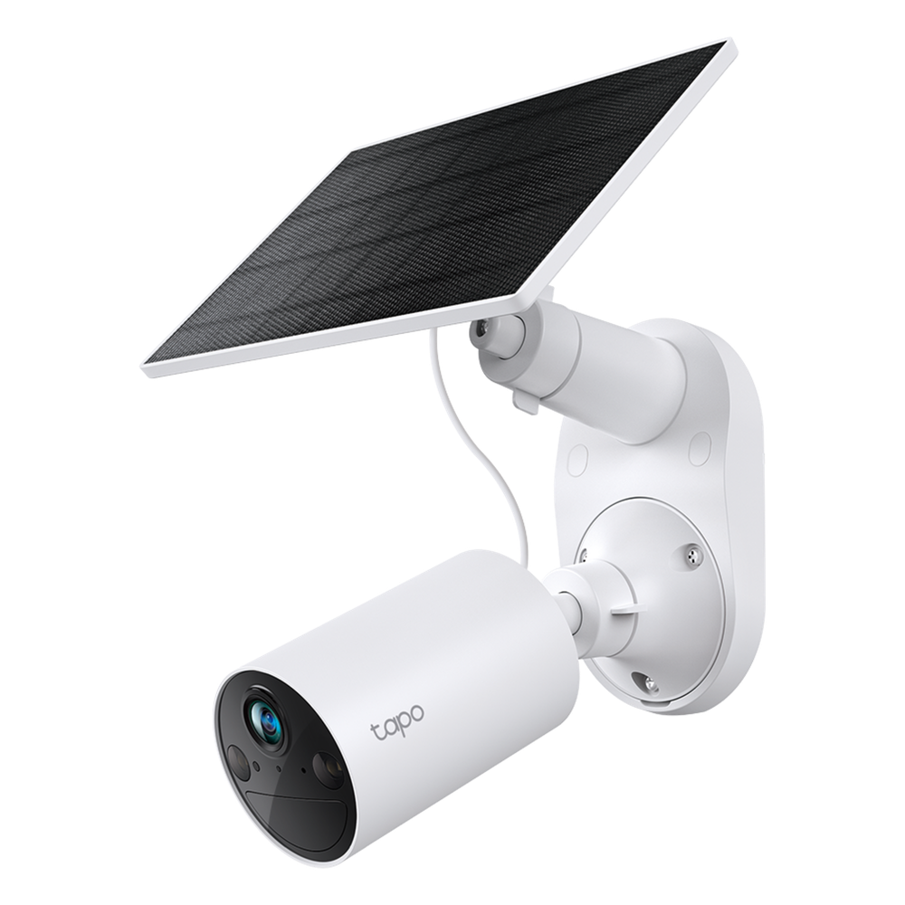 Kit Cámara Solar Tapo / 2K 3MP (2304×1296 px) / Visión Nocturna Color / Batería 6400 mAh 180 Días / IP65 / Panel Solar Integrado / Detección IA Personas / Audio Bidireccional