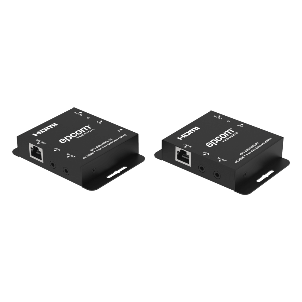Kit Extensor HDMI | 4K30 hasta 100m | Cat6 | Transmisión sin Compresión | Soporta PoC Bidireccional | EDID y Audio 5.1CH