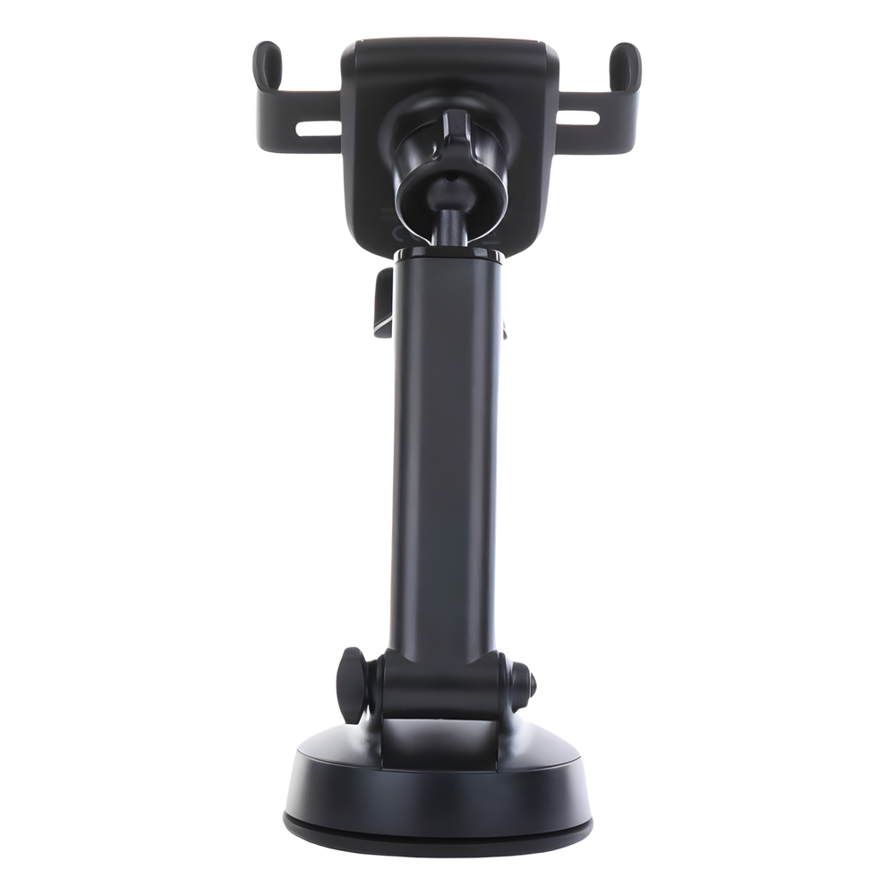 Soporte de Celular para Automóvil con Ventosa / Diseño de Sujecion en Triangulo / Ajustable 270° / Rotable / Estirable / Amplia Compatibilidad con dispositivos de 4'' a 7'' / Color Negro