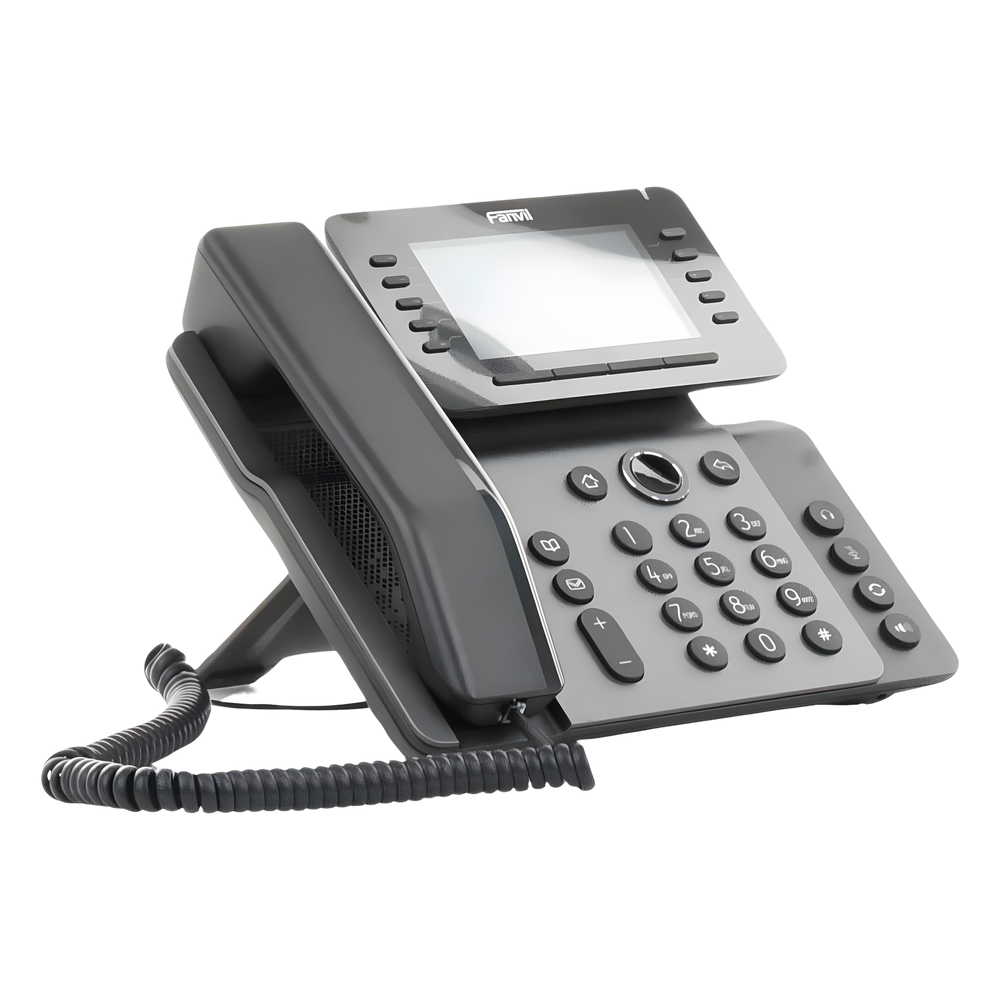 Teléfono IP Empresarial Esencial WiFi / Bluetooth, 20 líneas SIP, pantalla a color 4.3" ajustable, PoE, puertos Gigabit, conferencia local de 6 vías.