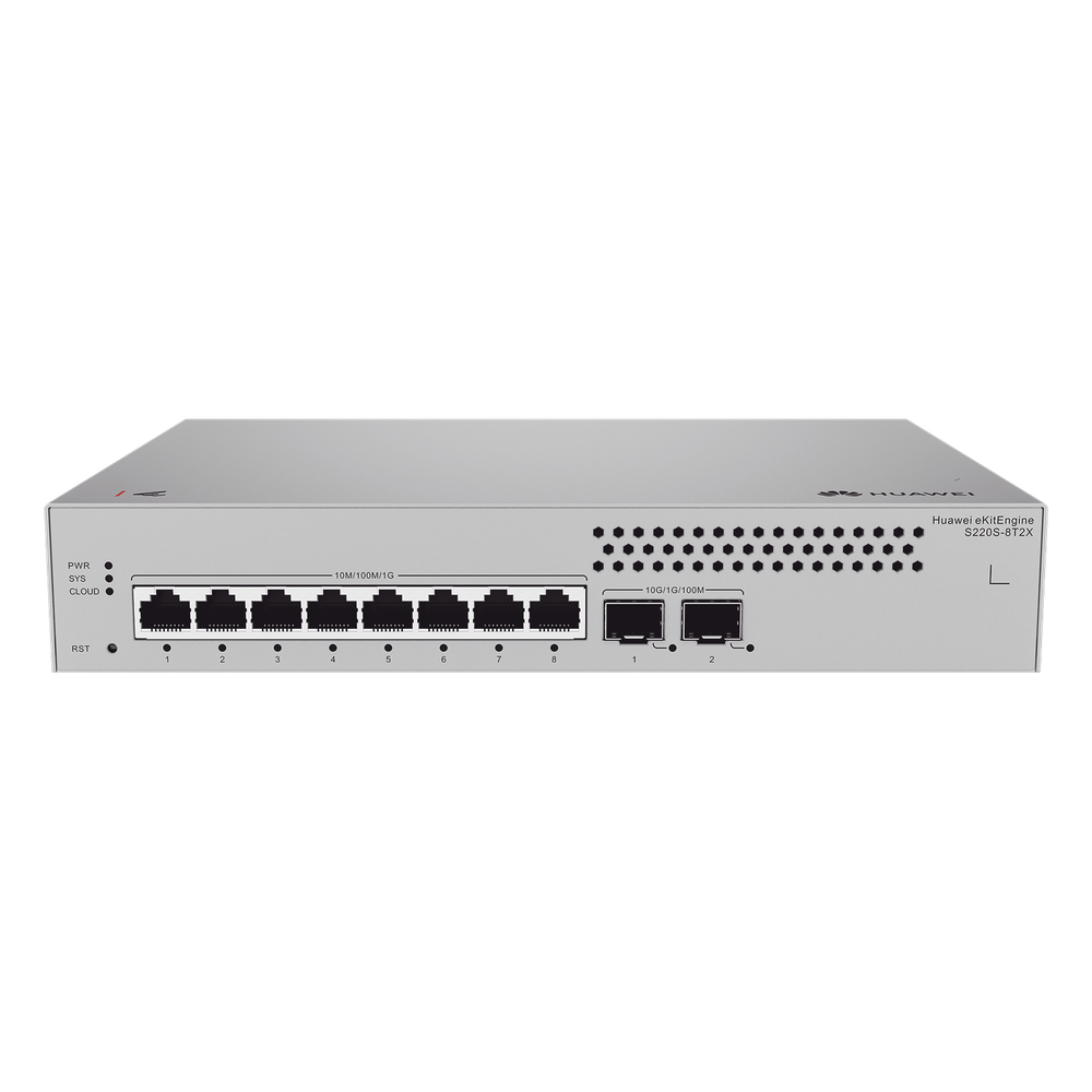 Switch de Acceso Gigabit Administrable Capa 2 / 8 puertos 10/100/1000 Mbps / 2 Puertos 10GE SFP Uplink / ERPS / IMGP Snooping / DHCP Snooping / Administración Nube Gratis
