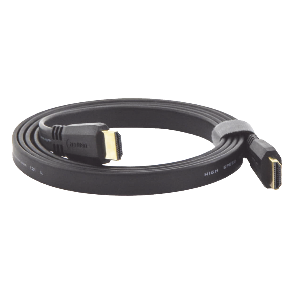Cable HDMI 2.0 Plano de 1.5 Metros (4.92 Pies) / 4K@60Hz / HDR / 3D / HEC (Canal Ethernet HDMI) / ARC (Canal de Retorno de Audio / Color Profundo de 48 Bits / Audio de 32 Canales / HDCP / Audio Dolby True HD 7.1 / 18 Gbps / EstaÑado y Triple Blinda