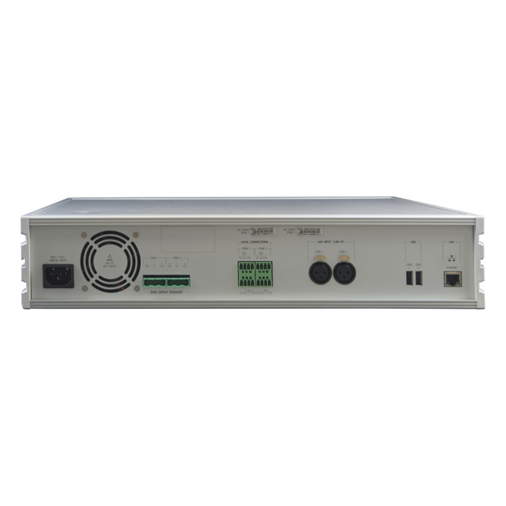 ETAPA DE POTENCIA DIGITAL 4x120W 100V MILLENNIUM IP CON CONECTIVIDAD IP LAN, SUPERVISON, CALIDAD DE SONIDO HQ PARA 4 ZONAS, EN FORMATO RACK 2U