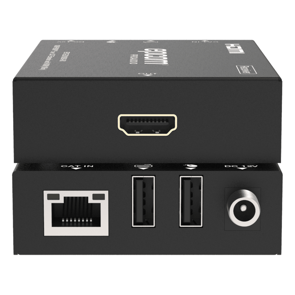 Extensor HDMI | Soporta KVM | Transmisión hasta 100 m | Cable CAT6 | 1080P@60Hz | Copia EDID automática | Sin compresión ni retraso | PoC