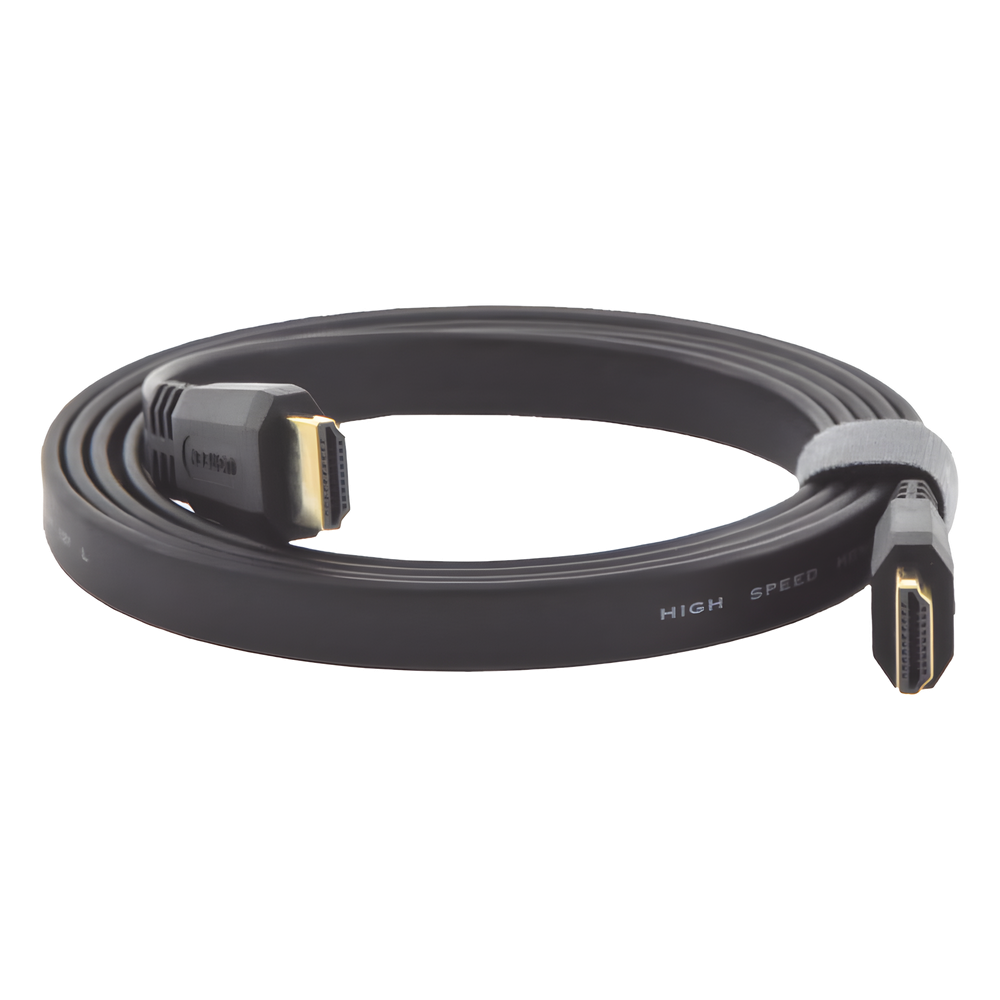 Cable HDMI 2.0 Plano de 1.5 Metros (4.92 Pies) / 4K@60Hz / HDR / 3D / HEC (Canal Ethernet HDMI) / ARC (Canal de Retorno de Audio / Color Profundo de 48 Bits / Audio de 32 Canales / HDCP / Audio Dolby True HD 7.1 / 18 Gbps / EstaÑado y Triple Blinda
