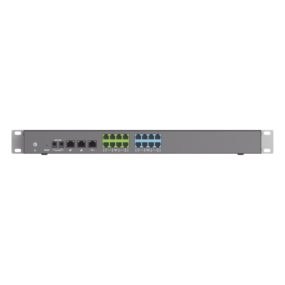 Conmutador IP-PBX para hasta 3000 usuarios y 450 llamadas simultaneas, 8FXO, 8FXS, para solución de comunicaciones unificadas y colaboración