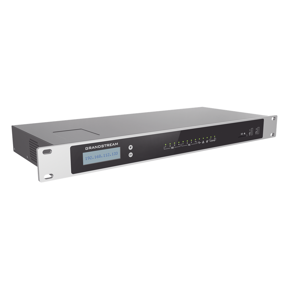 Conmutador IP-PBX para hasta 2000 usuarios y 300 llamadas simultaneas, 4FXO, 4FXS, para solución de comunicaciones unificadas y colaboración