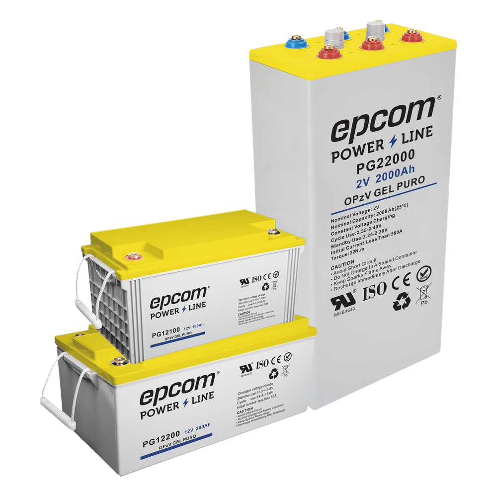 Batería GEL Puro OPzV Ciclo Profundo / 12 Vcc / 200 Ah / Aplicaciones Fotovoltaicas y de Respaldo