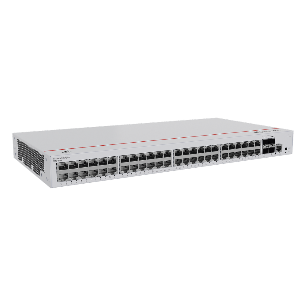 Switch de Distribución/Core Gigabit Administrable Capa 3 / 48 puertos 10/100/1000 Mbps / 4 Puertos 10GE SFP+ Uplink / ERPS / Rutas Estáticas / iStack / Administración Nube Gratis