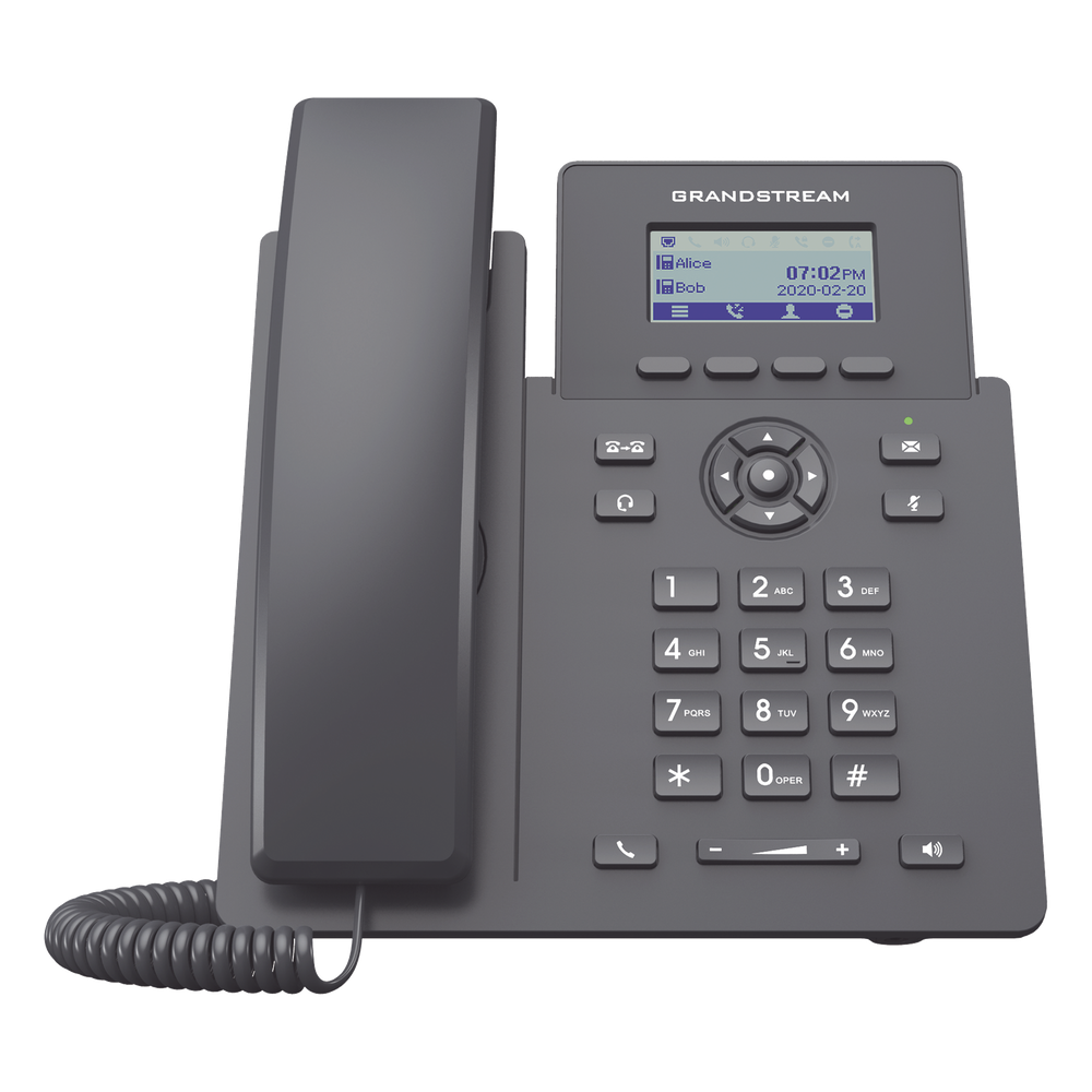 Teléfono IP Grado Operador, 2 líneas SIP con 2 cuentas, PoE, codec Opus, IPV4/IPV6 con gestión en la nube GDMS