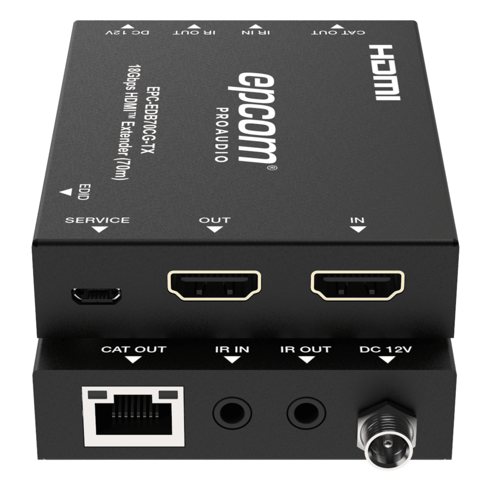 Extensor HDMI 4K@60Hz | PoC Bidireccional | HDR y Dolby Vision | Transmisión hasta 70m por CAT6 | Extractor Audio ARC Solo RX