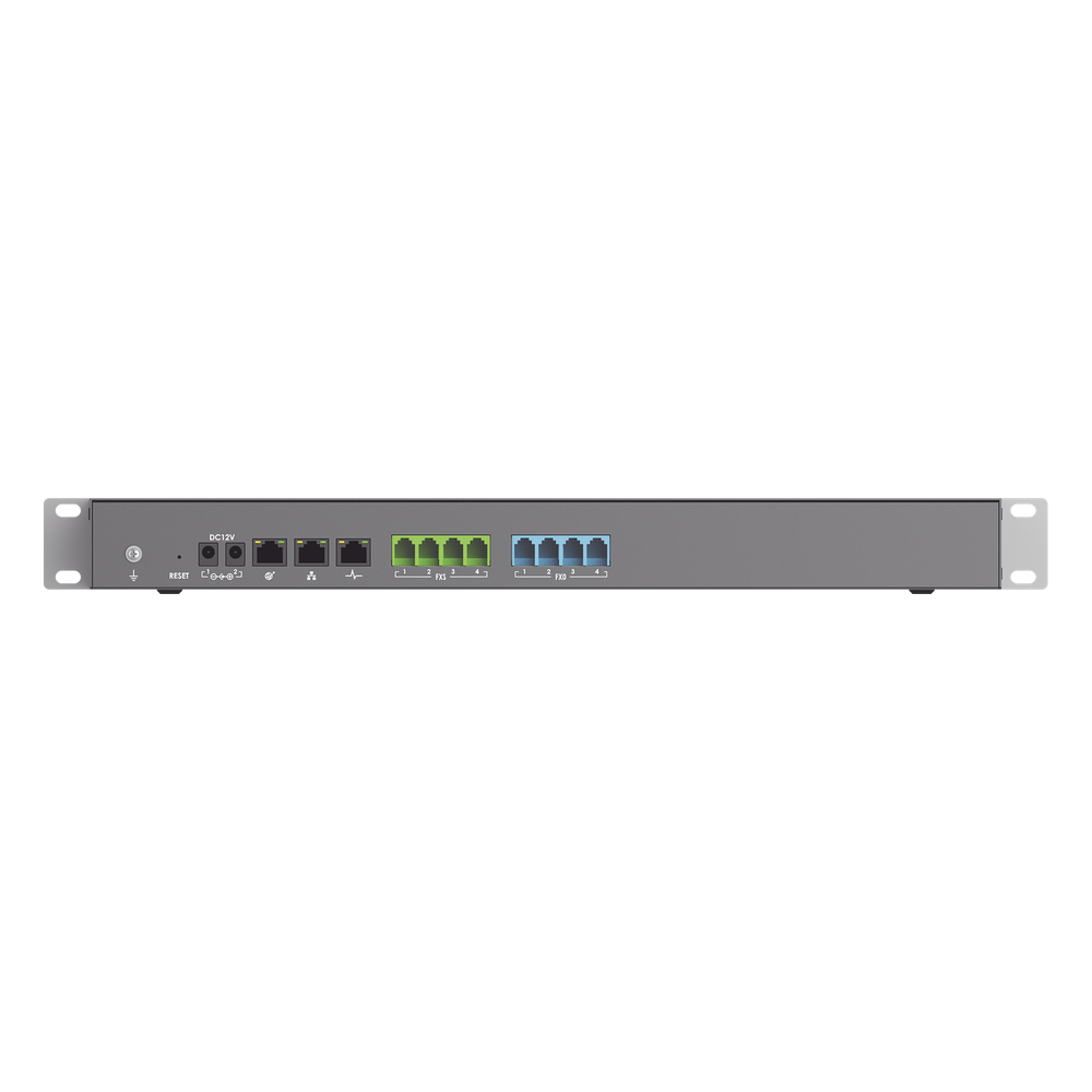 Conmutador IP-PBX para hasta 2000 usuarios y 300 llamadas simultaneas, 4FXO, 4FXS, para solución de comunicaciones unificadas y colaboración