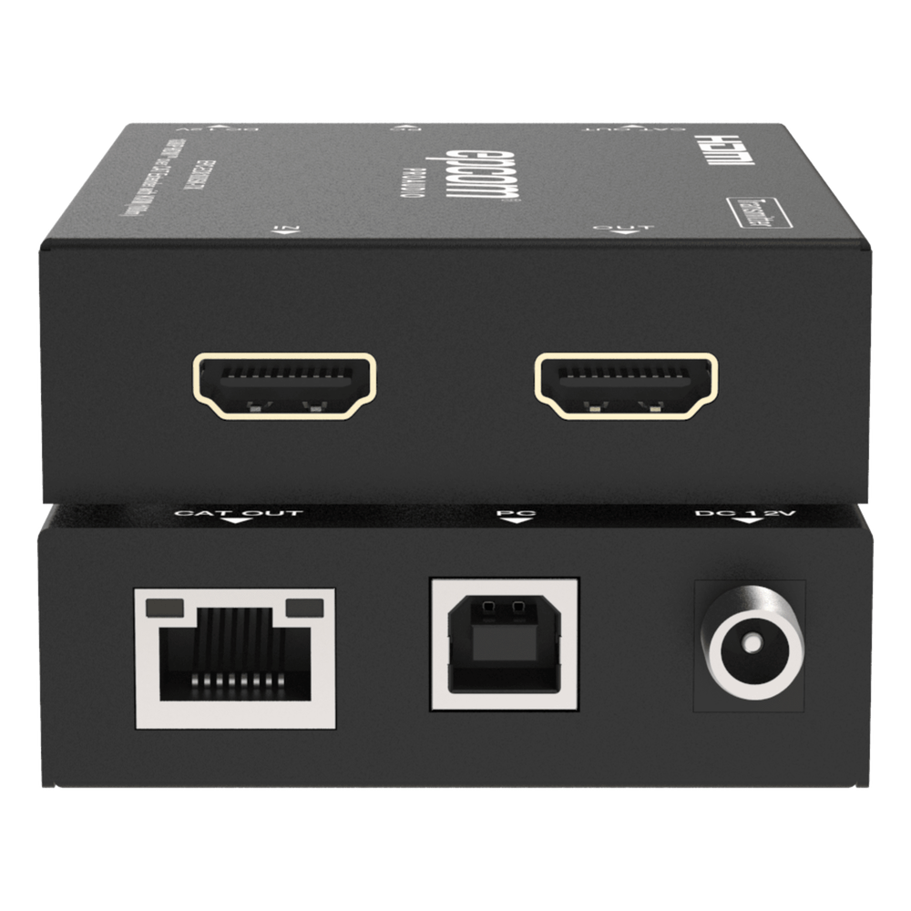 Extensor HDMI | Soporta KVM | Transmisión hasta 100 m | Cable CAT6 | 1080P@60Hz | Copia EDID automática | Sin compresión ni retraso | PoC