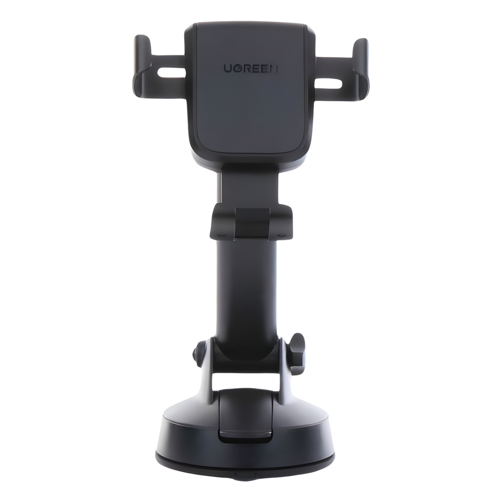 Soporte de Celular para Automóvil con Ventosa / Diseño de Sujecion en Triangulo / Ajustable 270° / Rotable / Estirable / Amplia Compatibilidad con dispositivos de 4'' a 7'' / Color Negro