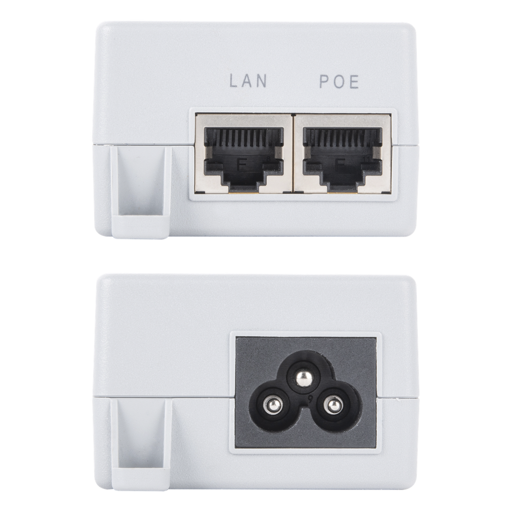Inyector PoE Pasivo Gigabit de pared para C5x, C5c, de Mimosa, Voltaje de salida 24Vcc.