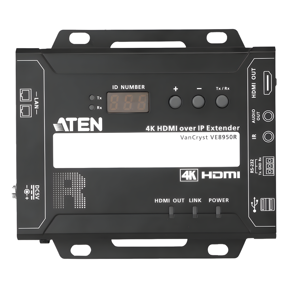 Receptor HDMI | IP | 4K @ 30Hz | 4:4:4 | EDID Expert™ | Protocolo CLI Telnet o RS-232 | Conexión Punto a Punto o Multipunto a Multipunto