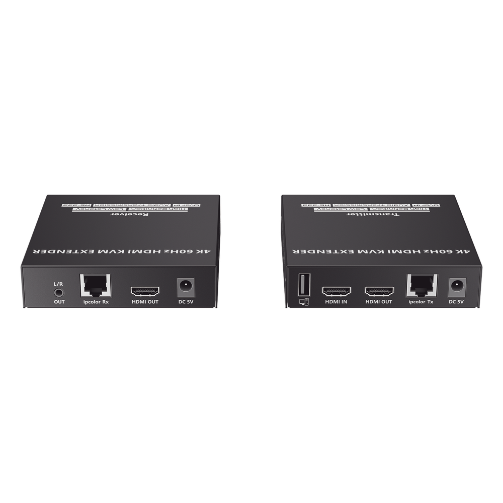Kit Extensor KVM (HDMI y USB) hasta 120 metros | Transmite el Video y Controla tu DVR vía USB a distancia | Soporta resolución 4K @60Hz | Cat 6, 6a y 7 | Salida Loop en el Tx para visualización local