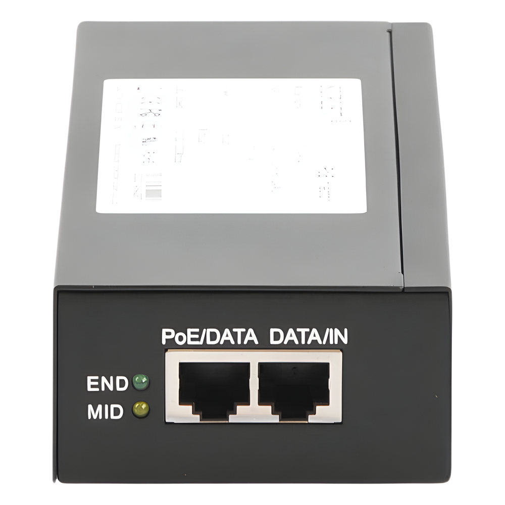 Inyector Super Hi-PoE / 56 Vcc / 60 Watts / Para Domos HIKVISION PTZ / IP (-AE / DE) / Soporta 802.3 af / at / Para Aplicaciones de CCTV