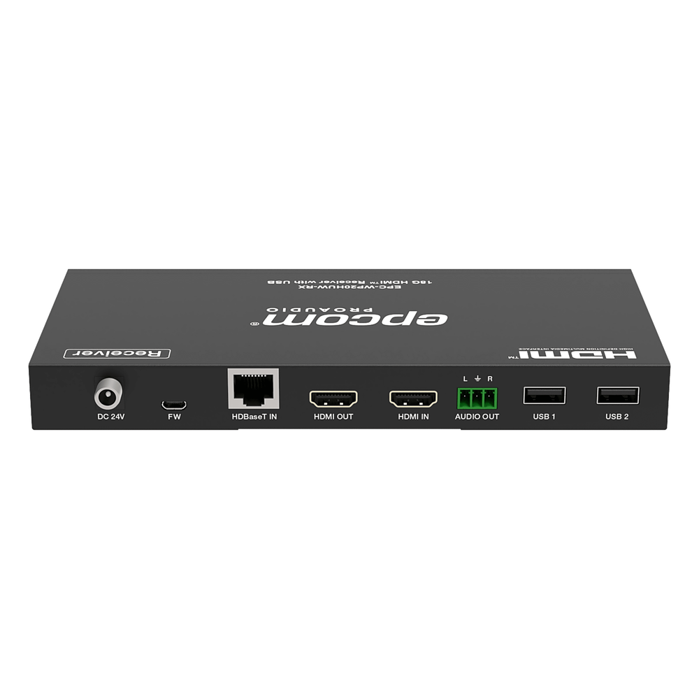 Kit Extensor HDBaseT | 4K@60Hz | 100m Cat6/6a/7 | Placa de Pared USB-C/HDMI | KVM y PoE