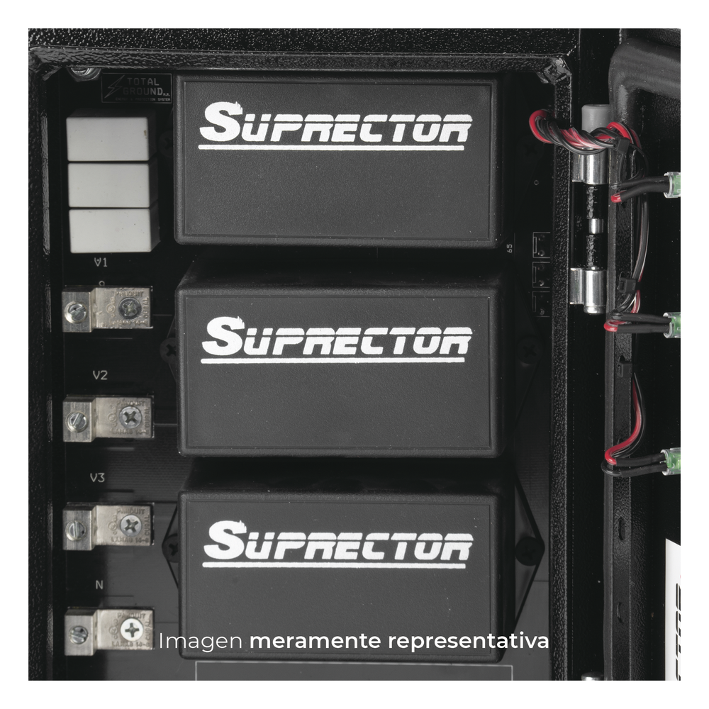 Supresor de pico clase B con voltaje de operación 277/480 Vca, 3 fases, 60 KA
