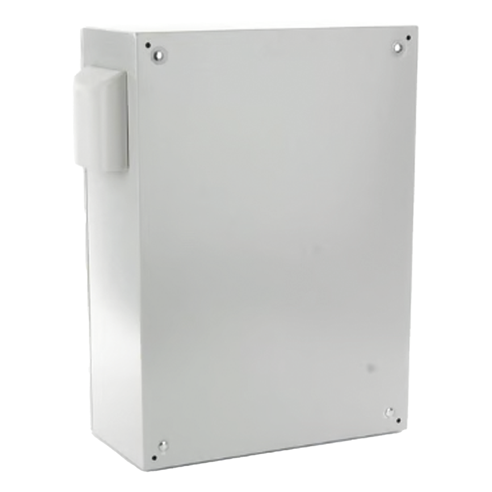 Gabinete Ventilado de Acero IP55 Uso en Exterior (400 x 600 x 250 mm) con Placa Trasera Interior Metálica y Compuerta Inferior Atornillable. Incluye Ventilador, Ventilas, filtros, Chapas y Llave T.