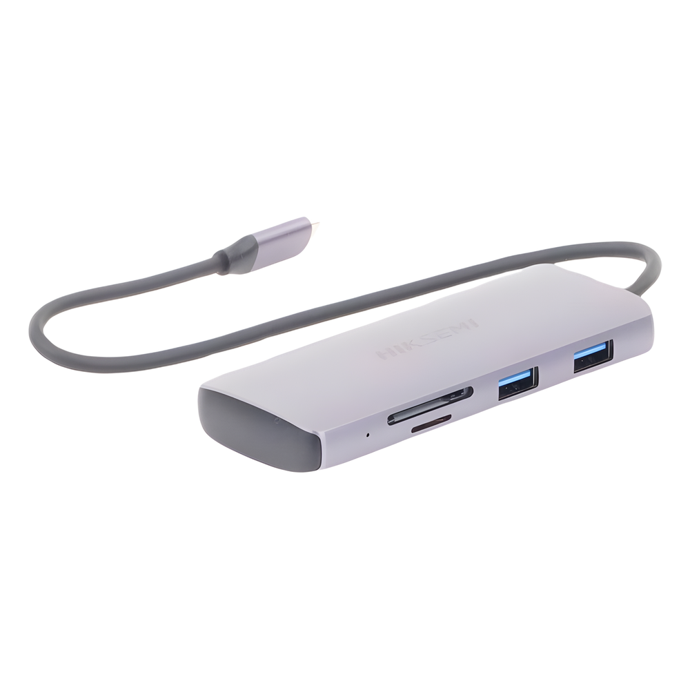 Hub USB-C 8 en 1 / HDMI 4K / 3x USB 3.0 + 1x USB 2.0 / SD + Micro SD / PD 100W / Aleación de Aluminio