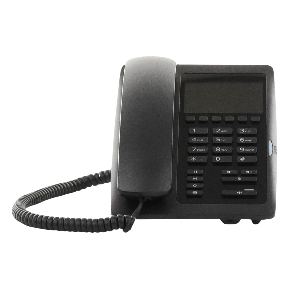 (H5W Color Negro)Teléfono IP WiFi para Hotelería, profesional de gama alta con pantalla LCD de 3.5 pulgadas a color, 6 teclas programables para servicio rápido (Hotline) PoE