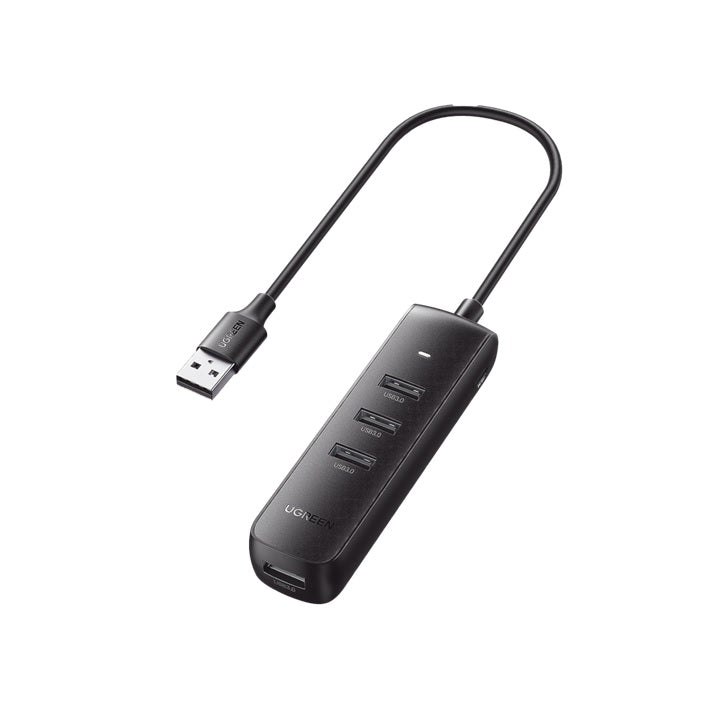 HUB USB-A 3.0 4 en 1 | 4 Puertos USB-A 3.0 (5Gbps) | Cable de 25 cm | Indicador Led