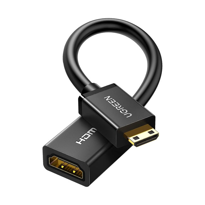 Adaptador Mini HDMI a HDMI (HDMI Tipo C) / 18Gbps / 4K@60Hz / HDR / Tecnología 3D