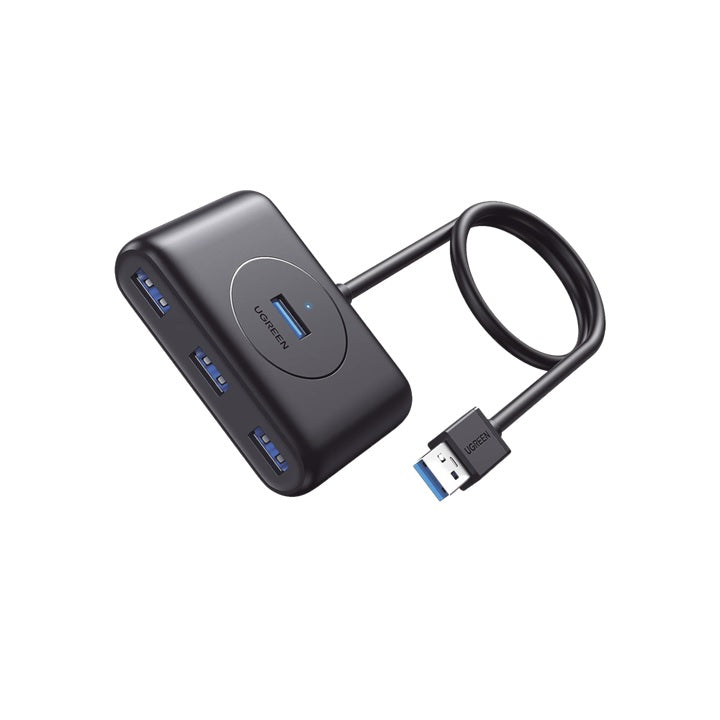 HUB USB-A 3.0 4 en 1 | 4 Puertos USB-A 3.0 (5Gbps) | Entrada USB-C (PD 5V2A) | Cable de 1 Metro