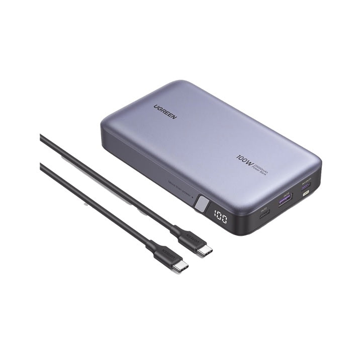 Cargador Portátil Power Bank de 20000mAh | 3 Salidas 100W Max. | USB-A + 2 USB-C