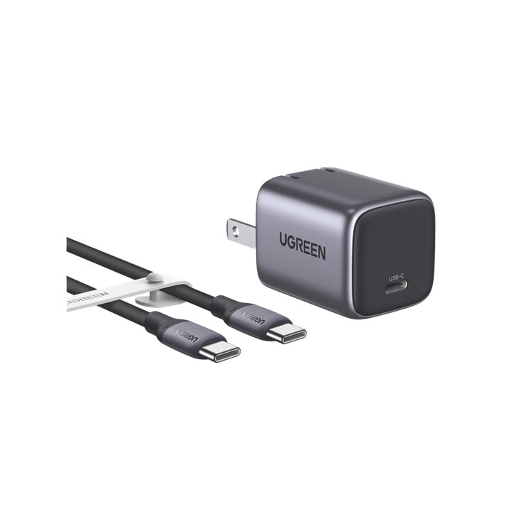 Combo Cargador Nexode Mini 30W PD GaN Tech + Cable USB-C 60W | Tecnología Inteligente