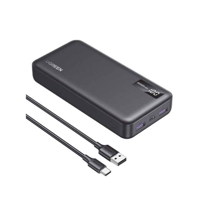 Cargador Portátil Power Bank 20000mAh | 22.5W | 1 USB-C | 2 USB-A