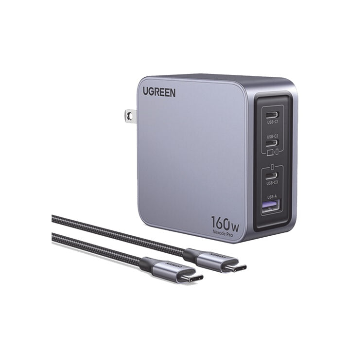 Cargador de 160W serie Nexode Pro | 4 Puertos de Carga Rápida | 3 USB-C | 1 USB-A