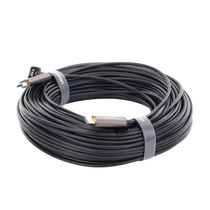 Cable HDMI de 50 Metros por Fibra Óptica 4K@60Hz | Fibra de 4 núcleos + Cobre estañado de 7 núcleos