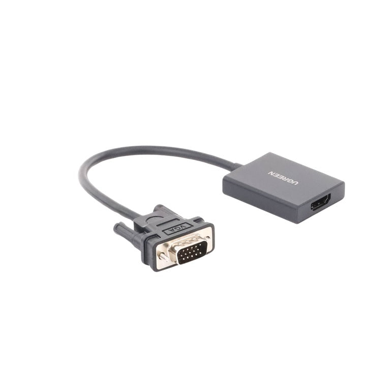 Entrada: VGA Macho / Salida: HDMI Hembra / Resolución de 1080P@60Hz / Puerto Estéreo de 3.5 mm