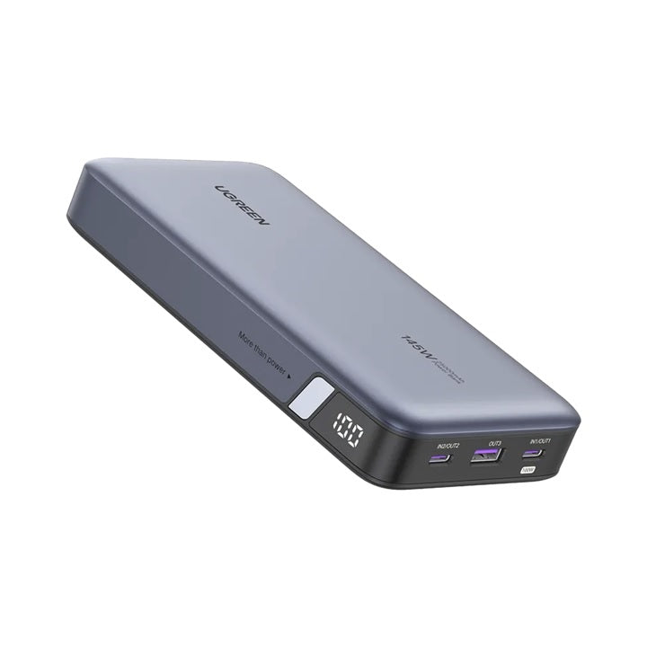 Power Bank de 25000mAh | 3 Salidas 145W Max. | USB-A + 2 USB-C | PD 3.0, QC3.0 | FCP | SCP | Pantalla Inteligente