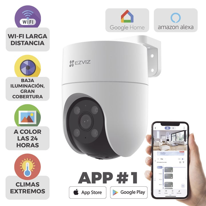 Camara PT WiFi / 2 Megapixel / Cobertura 360° / Detección humana / Seguimiento Inteligente