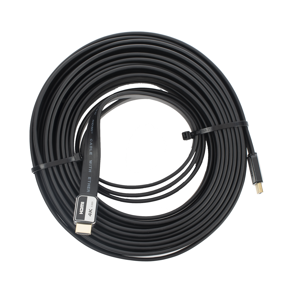 Cable HDMI de 10 Metros (32.81 Pies) | Alta Definición | Versión 2.0 | Alta Velocidad 18Gbps | 4K@60Hz | Conectores Chapados en Oro | Tipo Plano