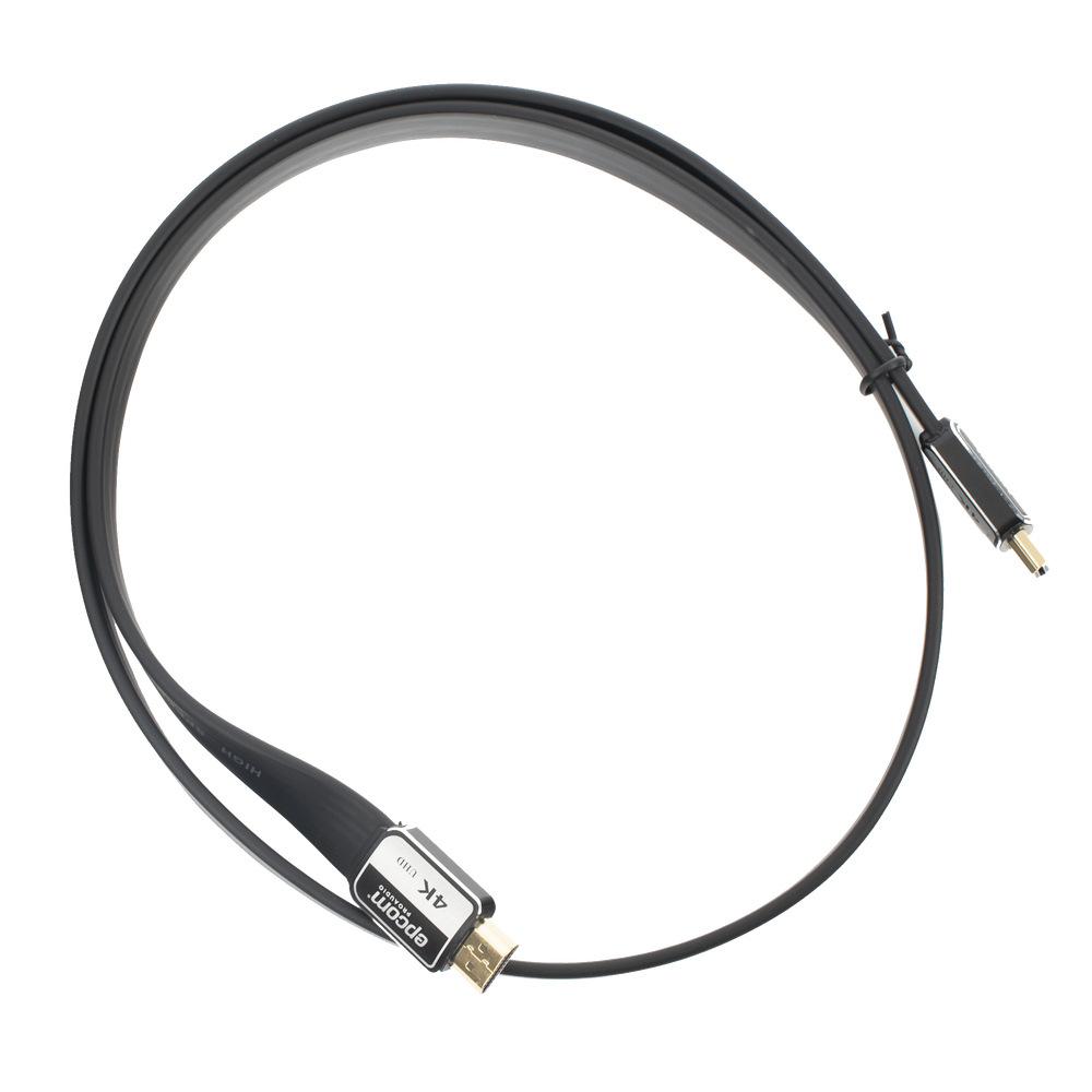 Cable HDMI de 1 Metro (3.28 Pies) | Alta Definición | Versión 2.0 | Alta Velocidad 18Gbps | 4K@60Hz | Conectores Chapados en Oro | Tipo Plano
