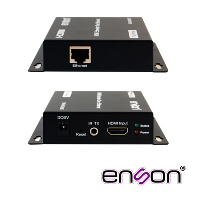 ENSON ENS-HE8200T + ENS-HE8200R – Kit Extensor HDMI por IP hasta 120 m