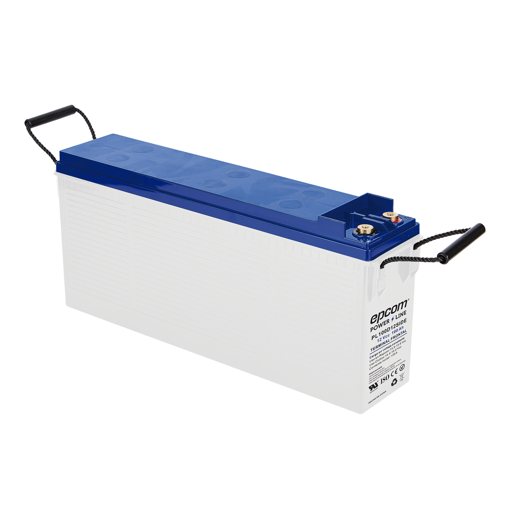 Batería AGM-VRLA Ciclo Profundo / 12 Vcc / 100 Ah (10 h) / Terminal M8 / Carcasa Ignífuga UL94-V0 / Baja Autodescarga / 1620 A Cortocircuito