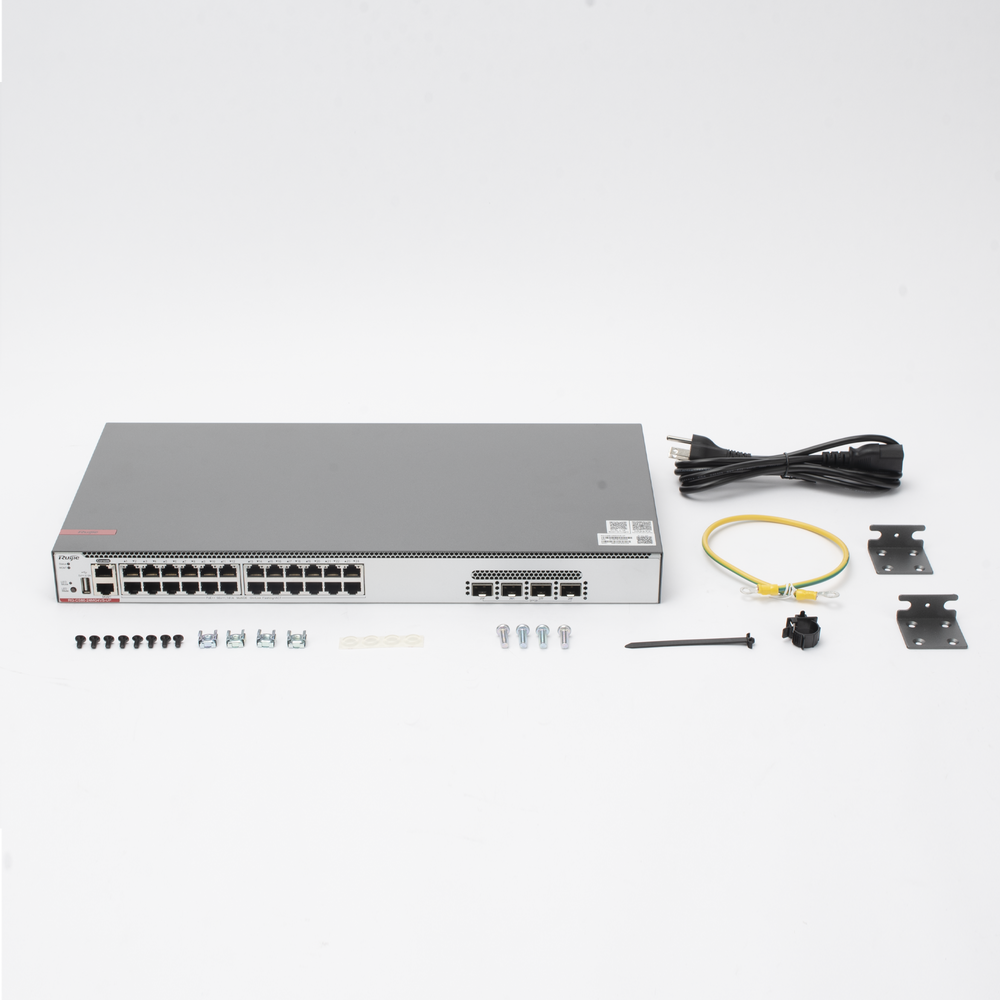 Switch Core PoE 802.3bt 370W Capa 3 Multi-Gigabit 24 puertos 5Gb/2.5Gb/1Gb/100M, 4 puertos fibra SFP28 25Gb